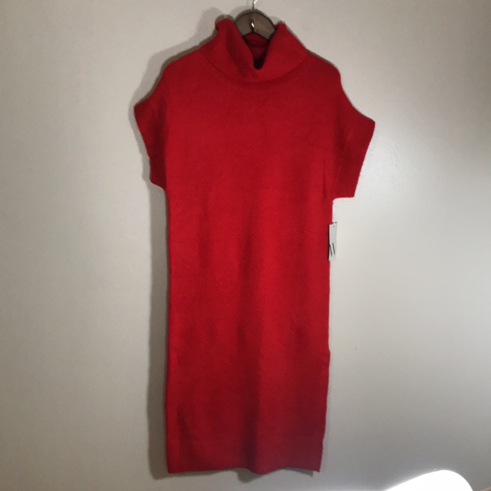 NEW Worthington Elegant Red Turtleneck‎ Sweater Dress - Picture 2 of 8